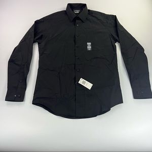 Van Heusen Men's Medium 15 1/2 Fitted 34/35 Solid Point Collar Dress Shirt New